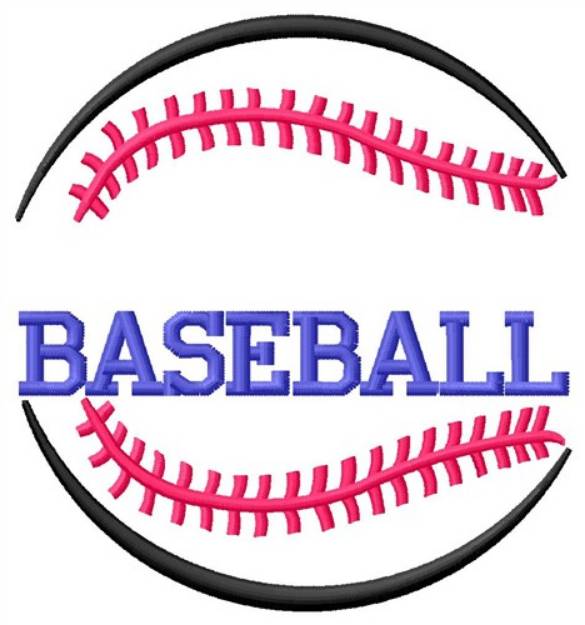 Picture of Baseball Name Drop Machine Embroidery Design