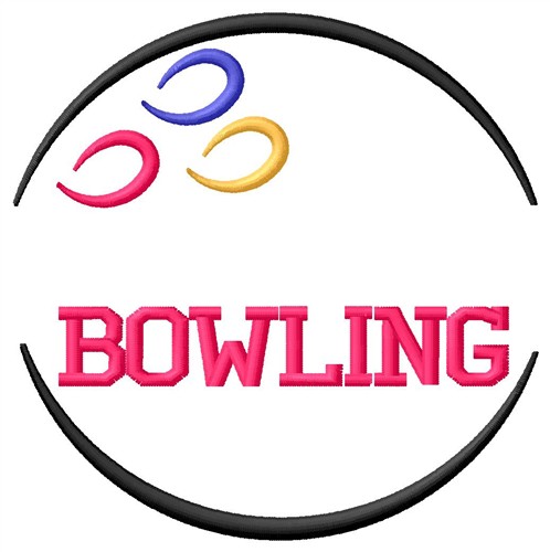 Bowling Name Drop Machine Embroidery Design