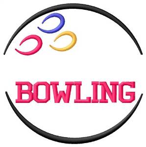 Picture of Bowling Name Drop Machine Embroidery Design