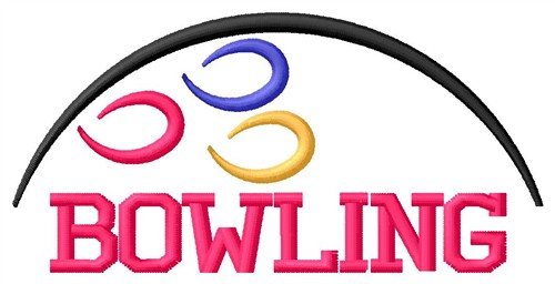 Bowling Name Drop Machine Embroidery Design