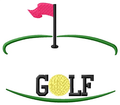 Golf Name Drop Machine Embroidery Design