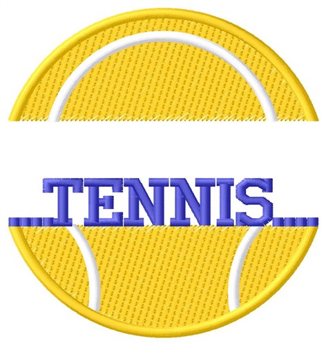 Tennis Name Drop Machine Embroidery Design