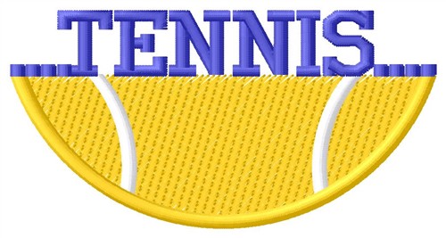Tennis Name Drop Machine Embroidery Design