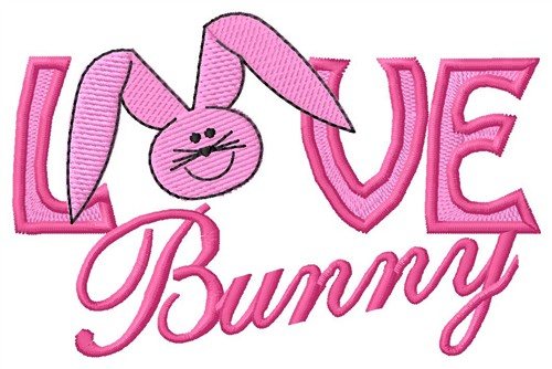 Love Bunny Machine Embroidery Design
