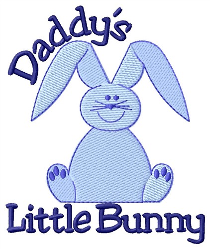 Daddys Little Bunny Machine Embroidery Design