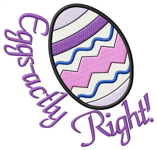 Eggs-actly Right Machine Embroidery Design