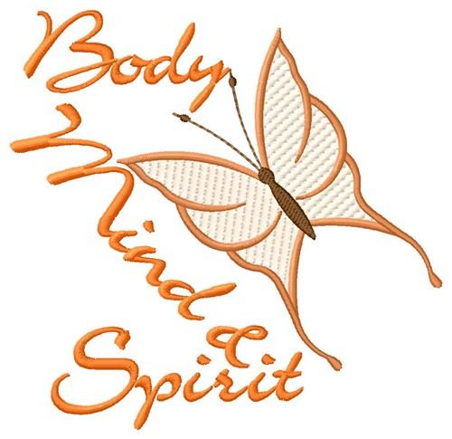 Body Mind Spirit Machine Embroidery Design