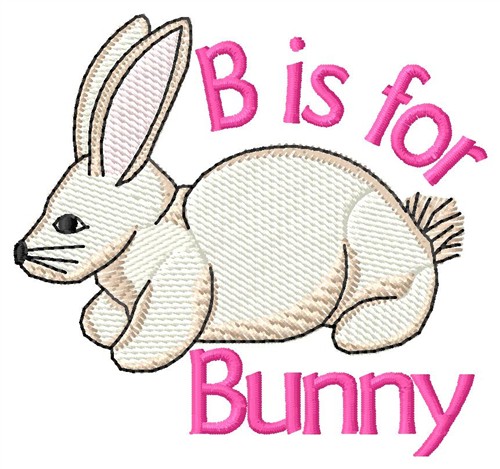 B Is For Bunny Machine Embroidery Design