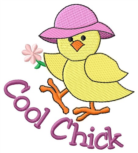 Cool Chick Machine Embroidery Design