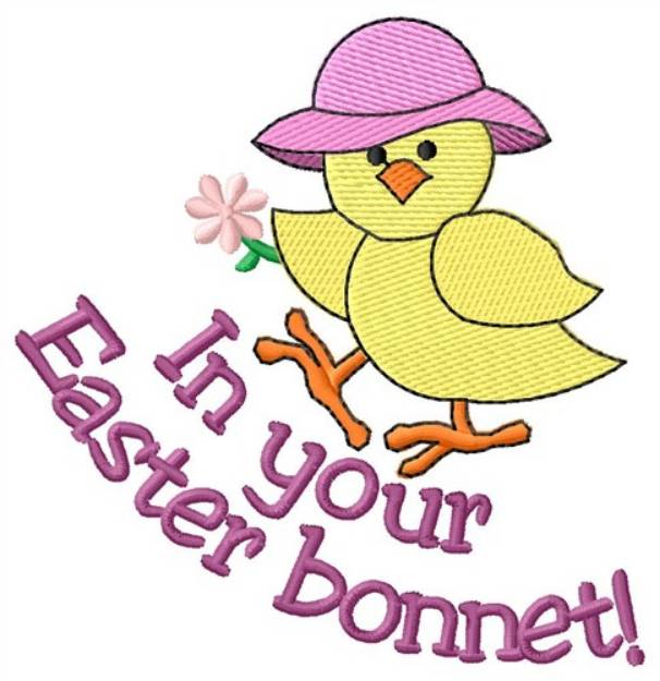 Picture of Easter Bonnet Machine Embroidery Design