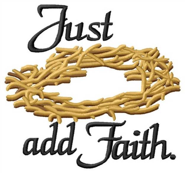 Picture of Just Add Faith Machine Embroidery Design
