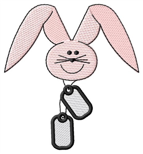 Military Bunny Machine Embroidery Design