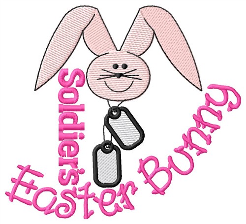 Soldiers Easter Bunny Machine Embroidery Design