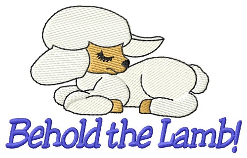 Behold The Lamb Machine Embroidery Design