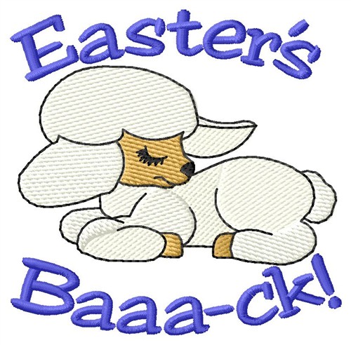 Easters Baa-ck Machine Embroidery Design