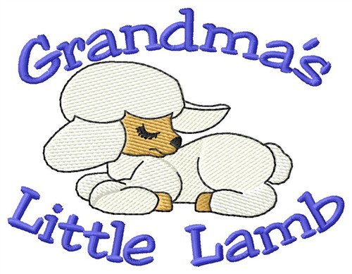 Grandmas Little Lamb Machine Embroidery Design