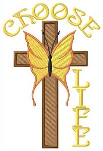Picture of Choose Life Machine Embroidery Design