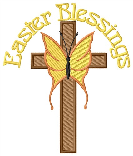 Easter Blessings Machine Embroidery Design