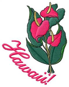 Picture of Hawaii Machine Embroidery Design
