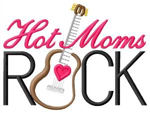 Picture of Hot Moms Rock Machine Embroidery Design