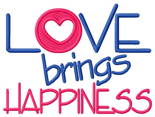 Happiness Machine Embroidery Design