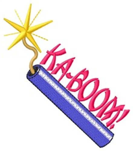 Ka Boom Machine Embroidery Design