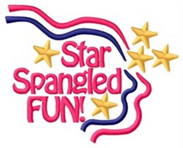 Picture of Star Spangled Fun Machine Embroidery Design