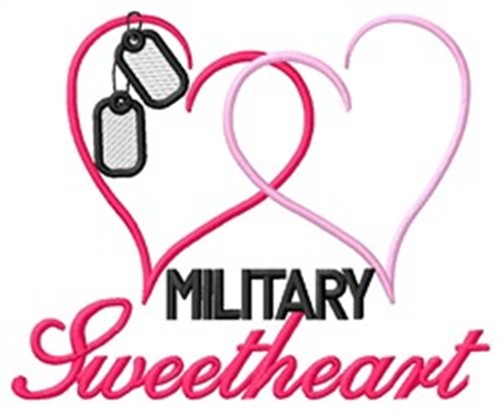 Military Sweetheart Machine Embroidery Design
