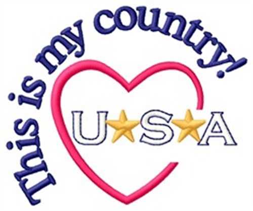 My Country Machine Embroidery Design