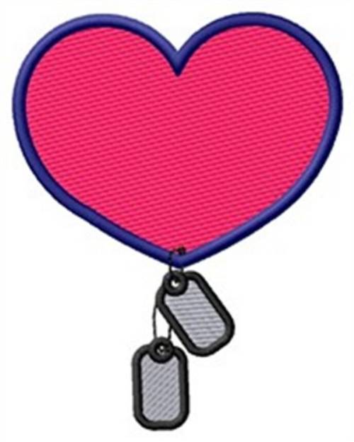 Picture of Heart And Tags Machine Embroidery Design