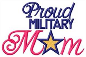 Picture of Proud Military Mom Machine Embroidery Design