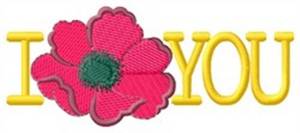 Picture of I Lovw You Machine Embroidery Design
