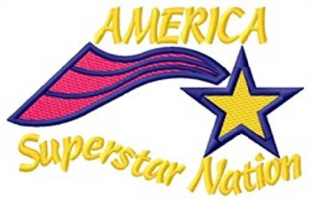 Picture of Superstar Nation Machine Embroidery Design