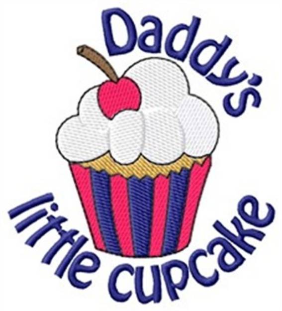 Picture of Daddys Little Cupcake Machine Embroidery Design