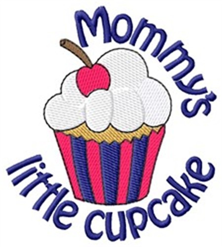 Mommys Little Cupcake Machine Embroidery Design