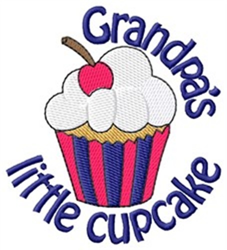 Grandpas Little Cupcake Machine Embroidery Design