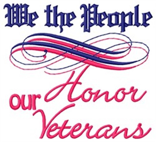 Veterans Honor Machine Embroidery Design