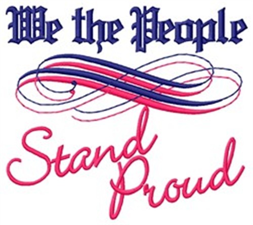 Stand Proud Machine Embroidery Design