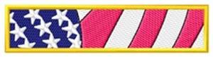 Picture of Flag Rectangle Machine Embroidery Design