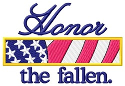 Honor The Fallen Machine Embroidery Design