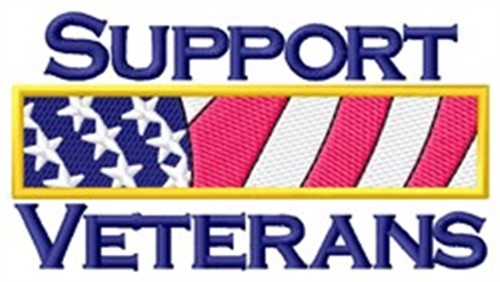 Support Veterans Machine Embroidery Design