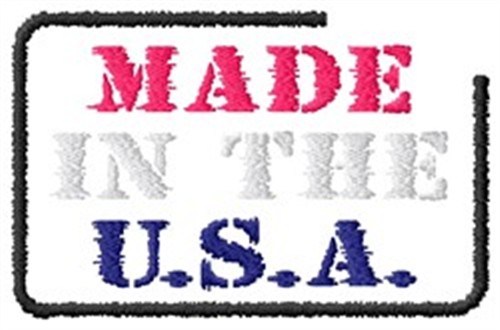 Made In The USA Machine Embroidery Design