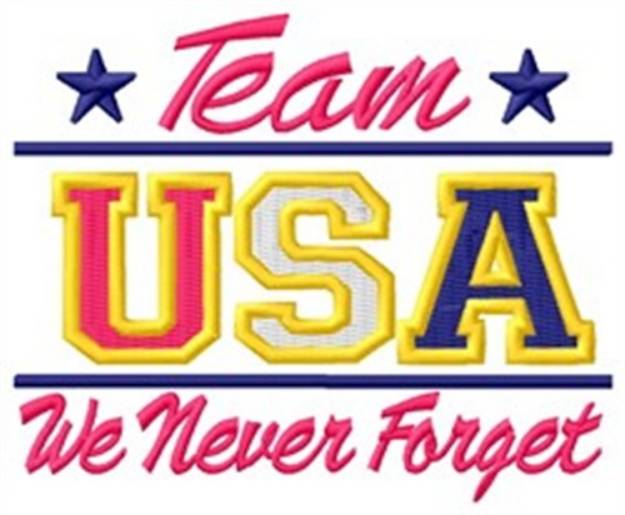 Picture of Never Forget Machine Embroidery Design