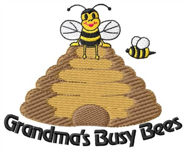 Picture of Grandmas Busy Bees Machine Embroidery Design