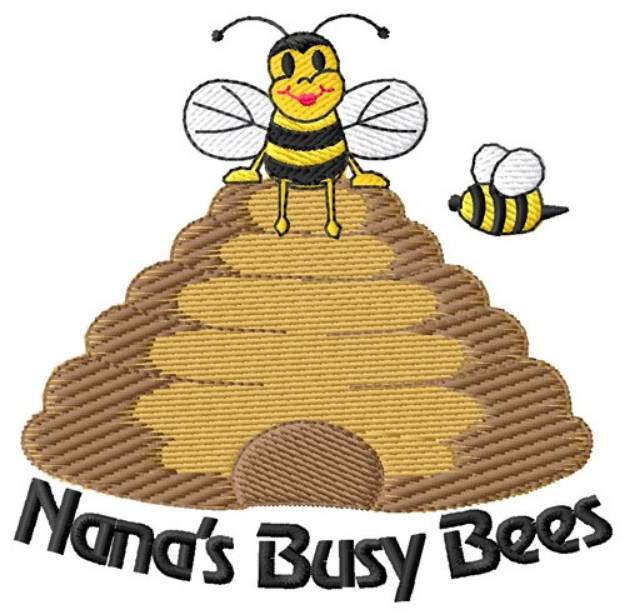 Picture of Nanas Busy Bees Machine Embroidery Design