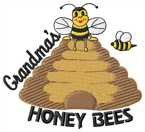 Grandmas Honey Bees Machine Embroidery Design
