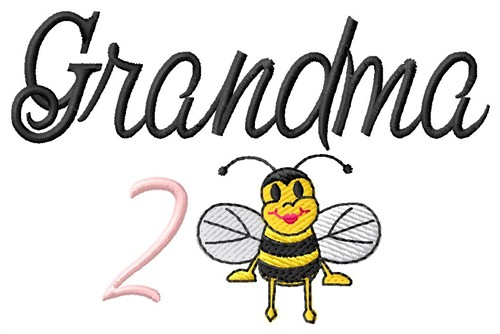 Grandma To Bee Machine Embroidery Design