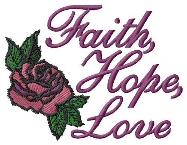 Picture of Faith, Hope, Love Machine Embroidery Design