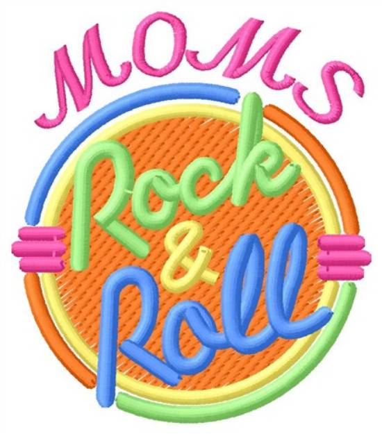 Picture of Moms Rock Machine Embroidery Design
