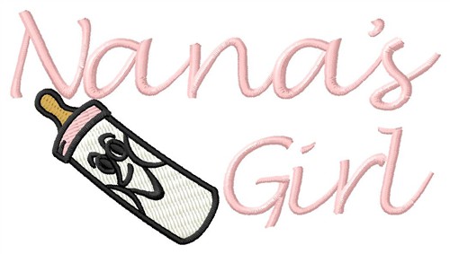 Nanas Girl Machine Embroidery Design